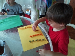 He loved how he could see which color had the most and which one had the least.